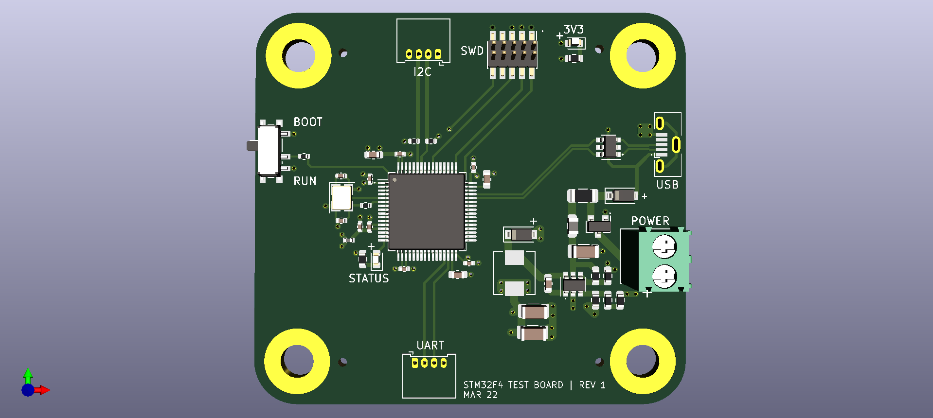 STM32 board top view